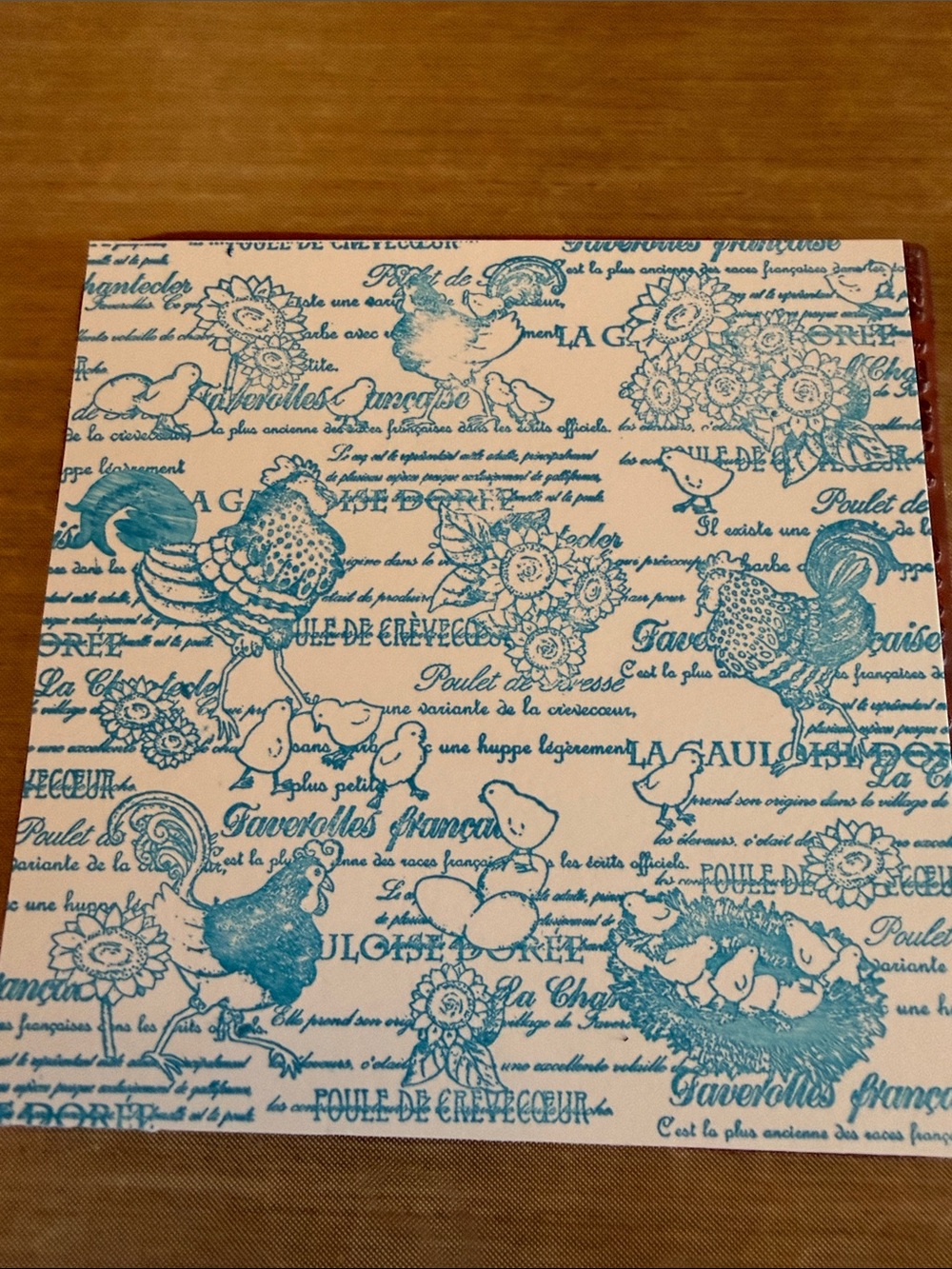 Impression Obsession “Rooster” Cover-A-Card background stamp